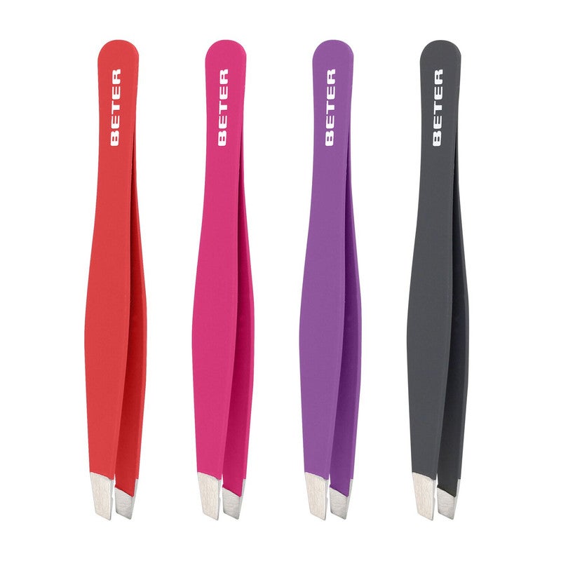 BETER Soft touch slanted-tip tweezers (7,2 cm) - Image 2
